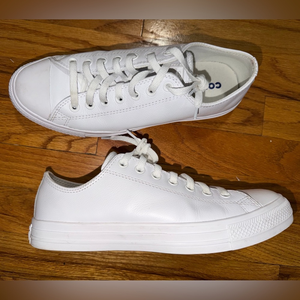 Converse Chuck Taylor All Star Ox Leather White Low-Top #136823C Mens US 8.5